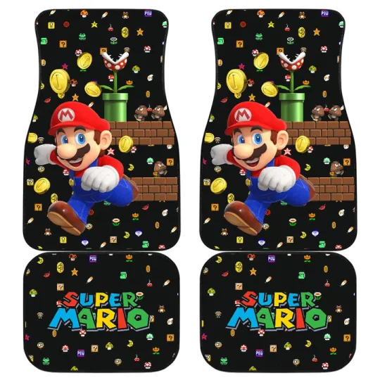 Super Mario Car Floor Mat Front with Back