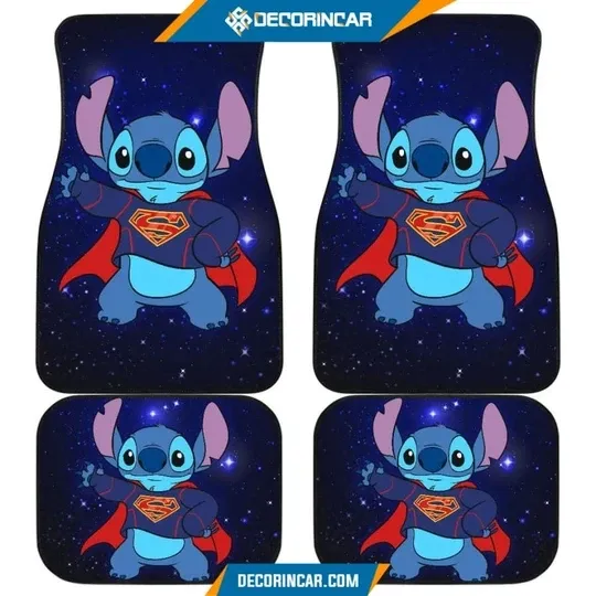 Cute Stitch Car Floor Mat Front with Back