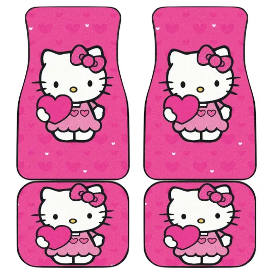 Hello Cat Car Floor Mat Front with Back