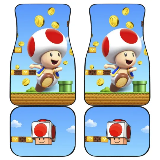 Super Mario Car Floor Mat Front with Back