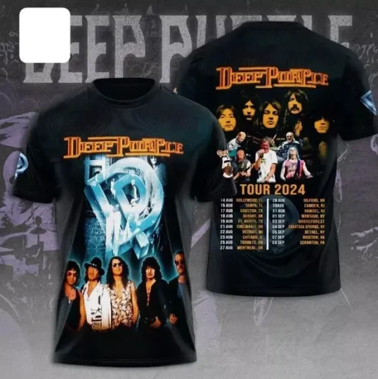 Deep Purple Tour 2024 Design 3D 2025 shirt 3d