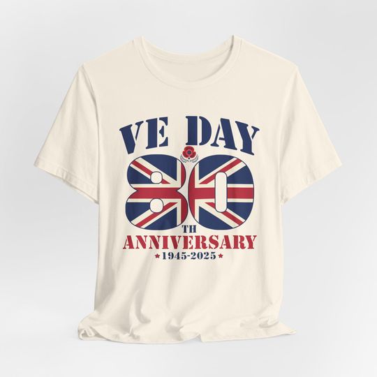 VE Day 80th Anniversary Shirt, Honoring The Heroes Shirt, Remembrance Day Shirt, VE Day 2025, Union Jack Heart Unisex Tee