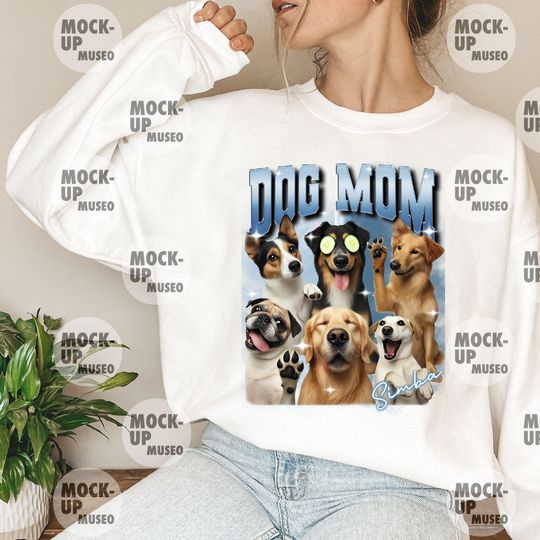 Personalized Dog Mom T-Shirt  , Custom Dog  , Custom Dog T-Shirt  , Dog Bootleg Shirt, Retro Dog T-Shirt  , Personalize Bootleg Tee