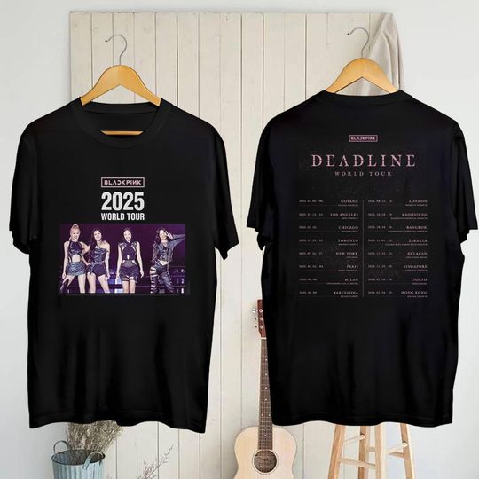 Black Pink Shirt, Black Pink Deadline World Tour 2025 Shirt, Black Pink Blink Fan Gift, BlackPink Deadline Graphic Tee, BlackPink Kpop Merch