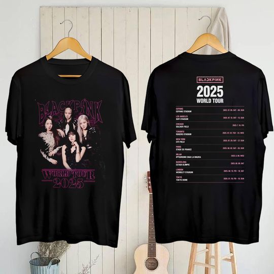 Deadline Black Pink World Tour 2025 Shirt, Black Pink Blink Fan Gift, BlackPink Deadline Concert Tee, Black Pink Shirt, Kpop BlackPink Merch