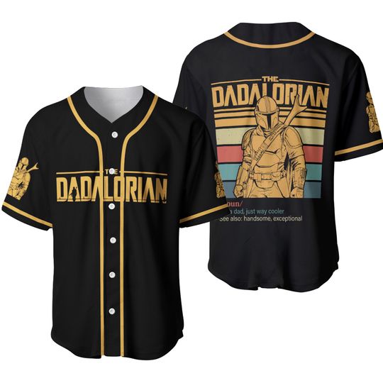 Star Wars Dadalorian Baseball Jersey, The Dadalorian This Is The Way Jersey, Personalized Dad And Kids T-Shirt, Star Wars Dad Gift Tee