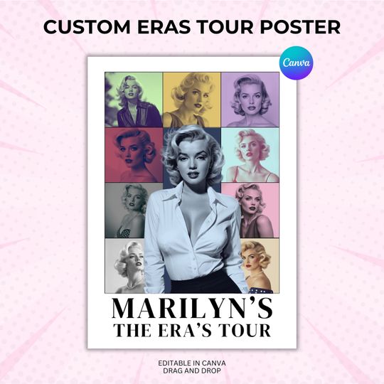 Eras Poster Template | Photo Eras Gift | Editable Concert Poster | Create Your Own Eras Theme Party Invitation | Eras theme birthday.