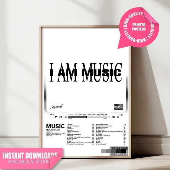 Music Album Poster, Playboi Carti, Hip Hop Poster, Rap Poster, Hypebeast