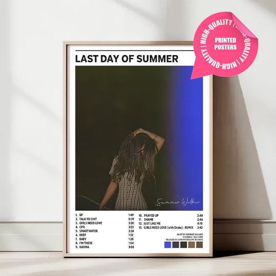 Summer Walker - Last Day of Summer Album Poster, R&B Poster