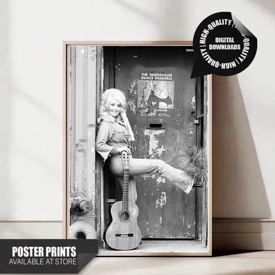 Dolly Parton Posters / Dolly Parton Black and White Wall Art, Album Cover Poster, Home Decor, Jolene Poster