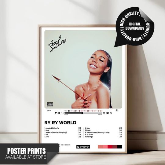 Music Poster  Mariah the Scientist Ry Ry World Album Cover Wall Art for Bedroom, Studio, or Music Lover Gift