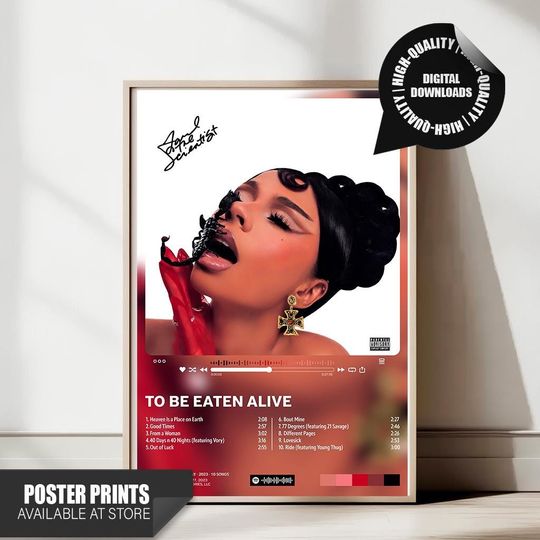 Mariah the Scientist Poster, To Be Eaten Alive Album Cover, Hip Hop Wall Art, Rap Music Print, Female Rapper Decor, Modern Aesthetic Poster