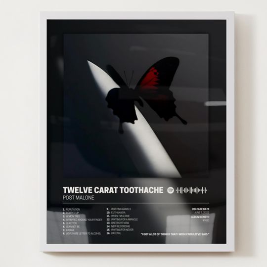 Post Malone Poster  Twelve Carat Toothache Album Art