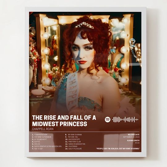 Chappell Roan Poster  The Rise and Fall of a Midwest Princess Album Art