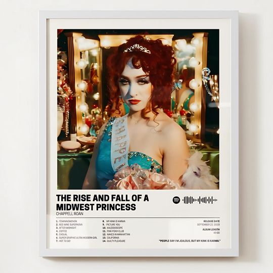 Chappell Roan Poster  The Rise and Fall of a Midwest Princess Album Art