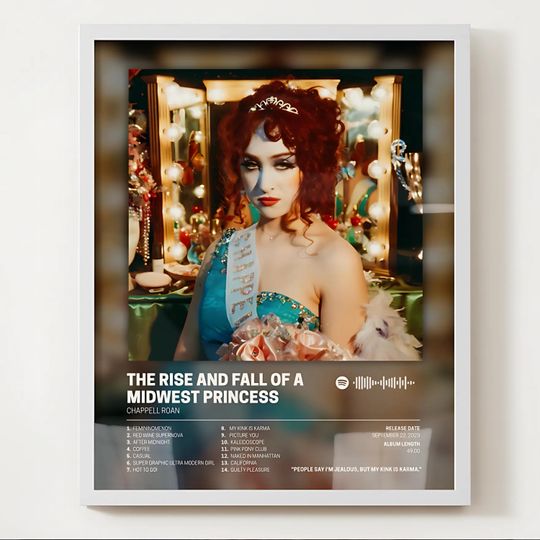 Chappell Roan Poster  The Rise and Fall of a Midwest Princess Album Art