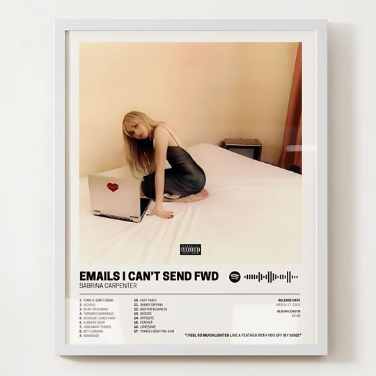 Discover Sabrina Carpenter Poster  Emails I Cant Send Fwd Album Art