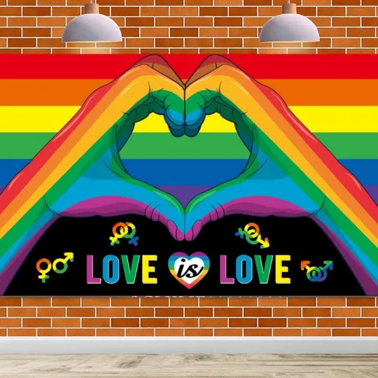 Love is Love LGBT Rainbow Pride Month Tapestry | Gay Pride Tapestry | Pride Month | LGBT Gift