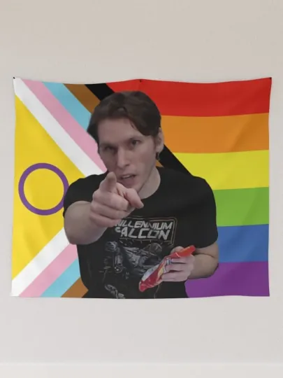 Jerma Pointing At You Tapestry | Gay Pride Tapestry | Pride Month | LGBT Gift