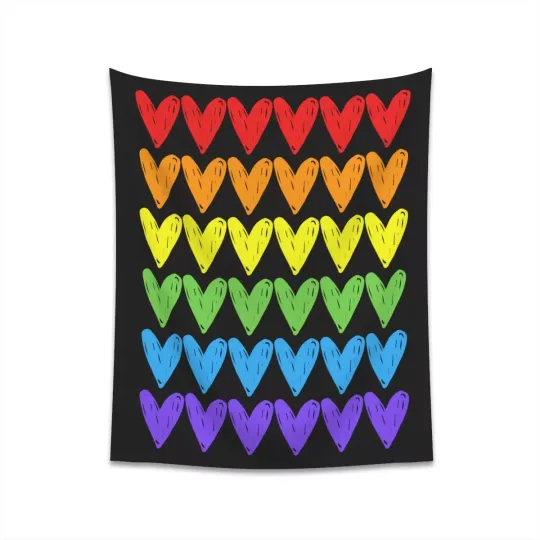 Pride Heart Tapestry | Gay Pride Tapestry | Pride Month | LGBT Gift