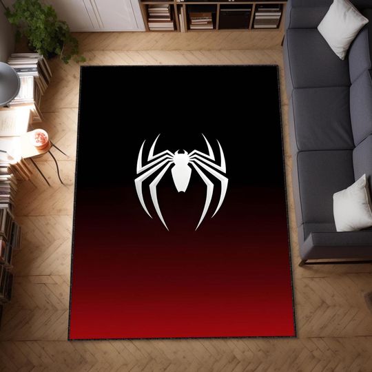 Red Spider, Spider-man Rug, Kids Area Rug, Teen Room Carpet, Housewarming Gift, Spiderman Rug, Birthday Rug, Super Hero Rug, Christmas Gift