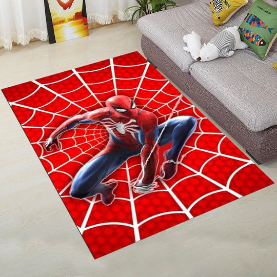 Spiderman, Spiderman Rug, Super Hero Rug, Kids Room Rug, Living Room Rug, Popular Rug, Boy Room Rug, Birthday Gifts, SpiderMan, Gifts Rug