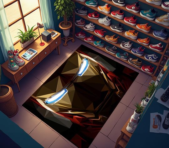 Iron Man Themed, Super Powers, Special Carpet, Hero Themed Rug, Superhero Rug, Kids Room Rug, Superhero Fan Gift, Home Decoration, Birthday