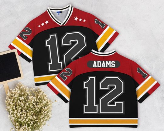 Custom Name and Number Black Red Mesh Baseball Jersey, Crop Top Streetwear