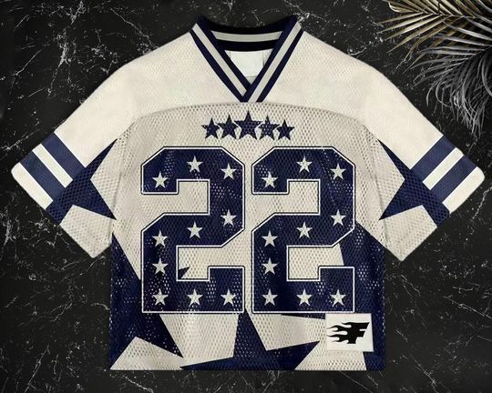 Custom Name - Number With Star Natural Sand Mesh Baseball Concert Jersey, Custom Text Baseball Jersey, Streetwear Squad, Y2K Boxy Jersey