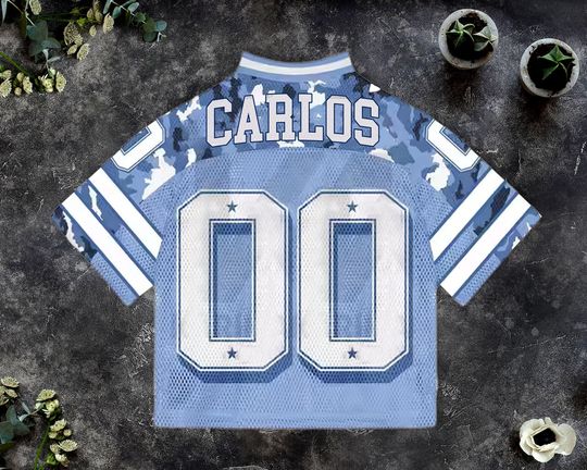 Custom Name - Number Blue Camouflage Mesh Baseball Jersey, Concert Jersey, Custom Text Baseball Jersey, Streetwear Squad, Y2K Boxy Jersey