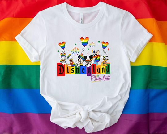 Disneyland After Dark Pride Nite Mickey & Friends Rainbow T-shirt,Disney Vacation Shirt,Disney Pride Month Tee,Human Rights Tee
