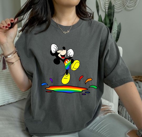 Rainbow Mickey Mouse Shirt, Disney Pride LGBTQ Tee, Gay Lesbian Pride Month T-shirt, Disney Vacation T-shirt, Human Rights Equality