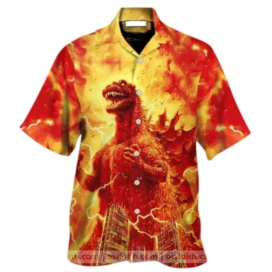 Monster Character god zilla Classic Firer 2024 Trending Hawaiian Shirt