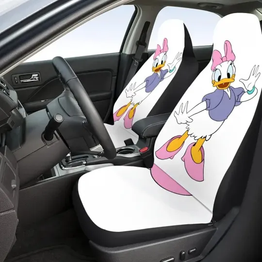 Lovely Daisy Duck I'm Totally A Fashionista Cartoon Duck Car Seat Covers