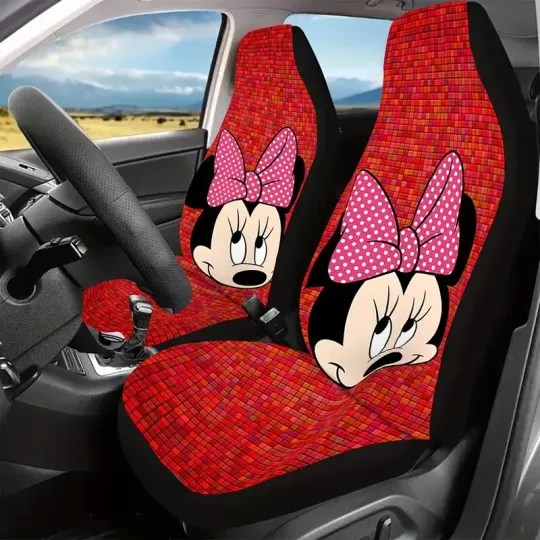 Discover Cute Minnie Mouse Be Fabulous Live Your Best Life Car Seat Covers