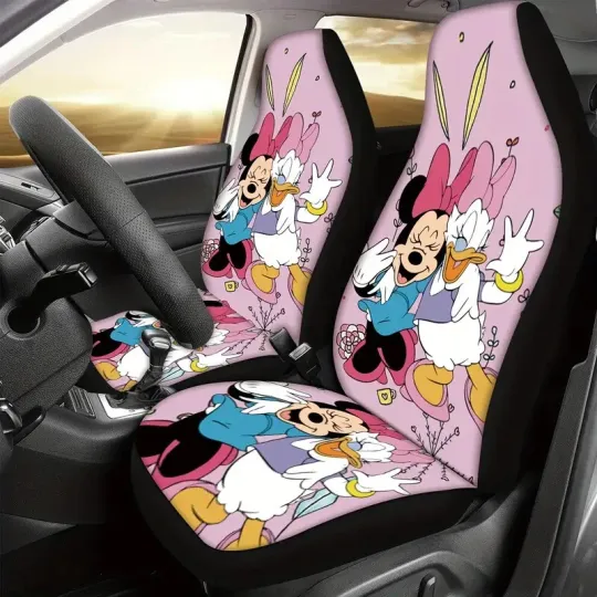 Happy Minnie Mouse And Daisy Duck Best Friends Forever Car Seat Covers