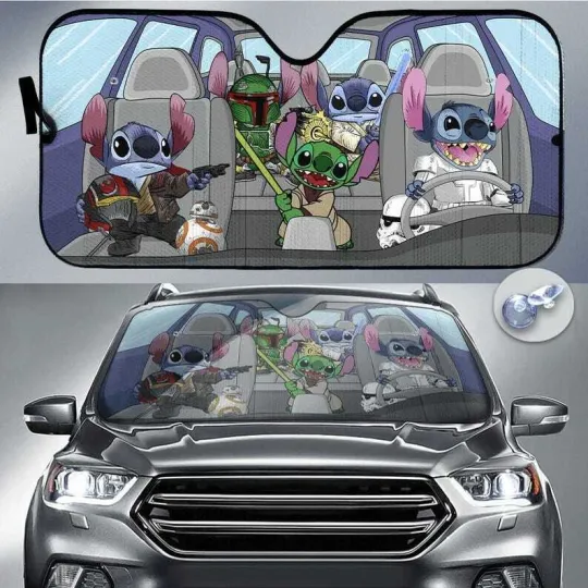 Stitch Cosplay Star Wars Galaxy's Edge Lilo & Stitch Car Sun Shade