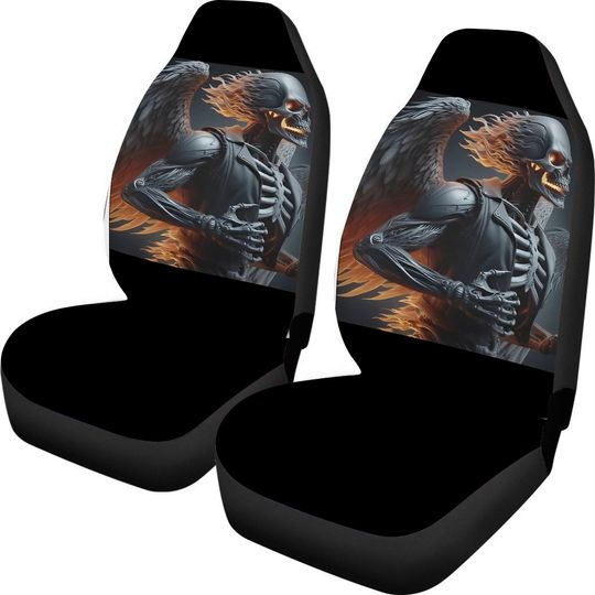 Ghost Rider 3D Design Car Seat Covers