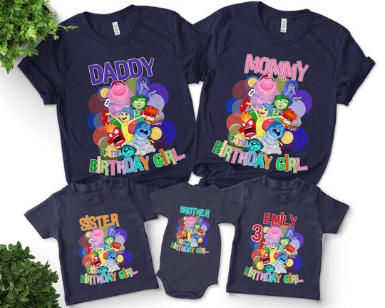 Inside Out Birthday Shirt, Personalized Inside Out Birthday Shirt, Inside Out Family Shirt, Inside Out Birthday Girl,Inside Boy Shirt