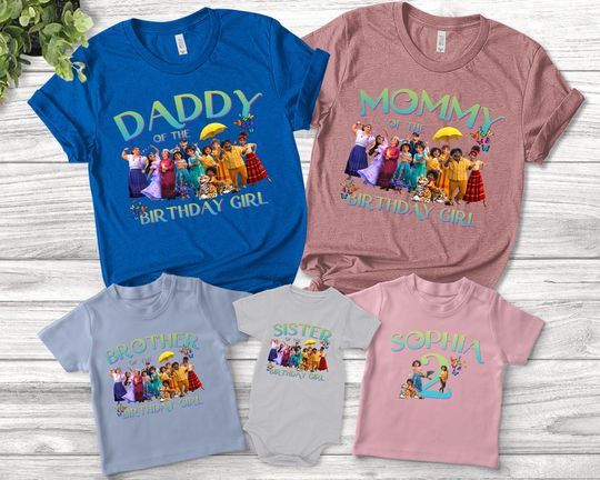 Encanto Birthday Shirt, Encanto Family Birthday Shirt,Personalized Encanto Birthday,Matching Birthday Family Shirts,Birthday Girl