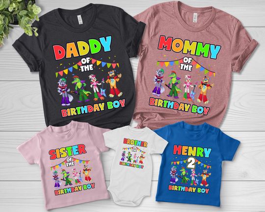 Five Nights at Freddy's Birthday Shirt|Five Nights at Freddy's Movie Sweatshirt|Freddy Bonnie Chica Foxy Birthday Shirt|Birthday Gift