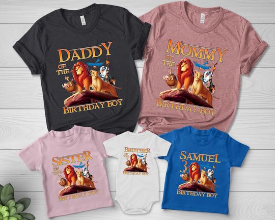 Lion King Family Birthday Shirt, Family matching shirt, Lion King birthday party shirt, Personalized birthday shirt, Simba Birthday