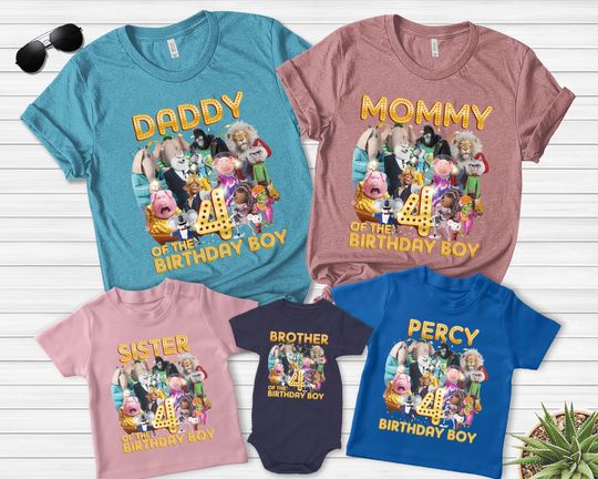 Sing Pig Birthday T-Shirt, Sing Movies Custom Personalized Boy Girl Cartoon Birthday Shirt, Birthday Gift For Son Daughter