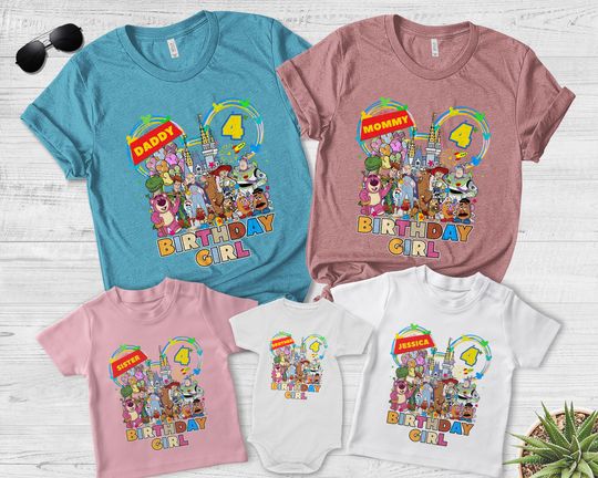 Toy Story Family Birthday Shirt, Custom Woody Jessie Shirt for Boys & Girls, Matching Toy Story Birthday Outfit for Family