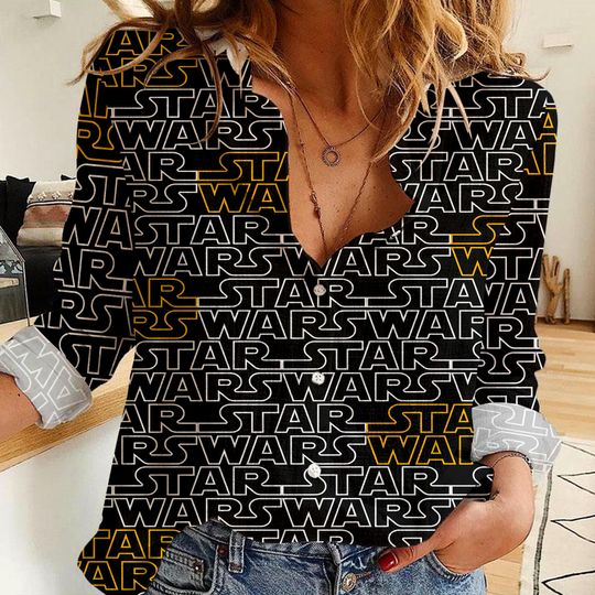 Star Wars Women's Linen Casual Shirt, Button Up Shirt, Disney Vintage Shirt
