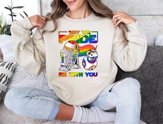 Star Wars Pride R2-D2 BB-8 Shirt - LGBT Rainbow Pride Sweatshirt