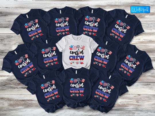 4th Of July Cousin Crew Shirt, Cousin Fourth Of July Tshirts, Matching Cousins, 4th Of July Gift Cousin Crew Tee,Patriotic Family Gift Shirt