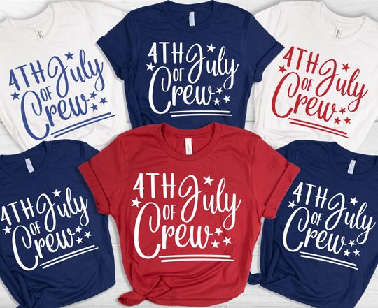 4th of July Crew PNG, Fourth Of July Matching Family Party Shirts PNG, Family Reunion, Red White and Blue, Patriotic PNG, Independence Day