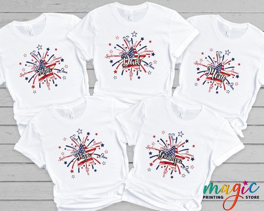 Custom USA Family Matching Shirt, 4th of July Family Shirt, Family Reunion Shirt, Usa Flag Shirt, Republican Shirt, Patriotic Shirt