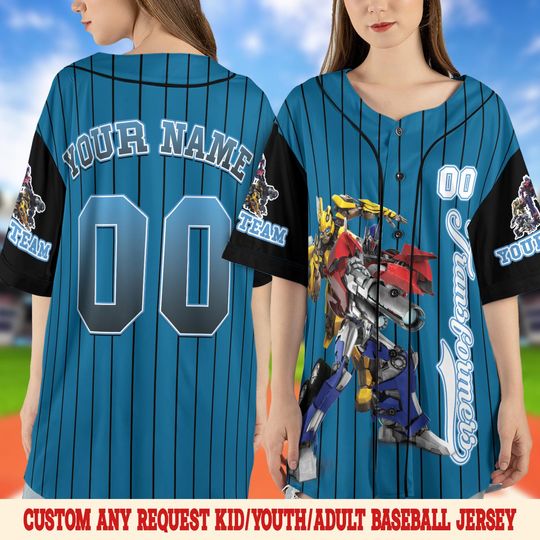 Custom Transformers Baseball Jersey Shirt, Transformers Birthday Party Jersey, Movie Lover Gift, Transformers Fan Gift